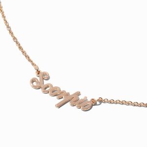 Claire's Gold-tone Script Zodiac Pendant Scorpio Necklace